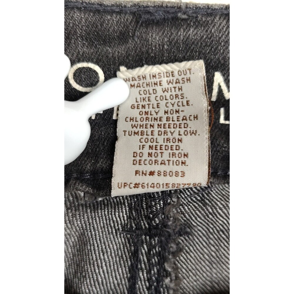 Sonoma Life + Style Jeans Mid Rise Size 2 Black Straight Faded Embossed Pockets - Picture 4 of 10